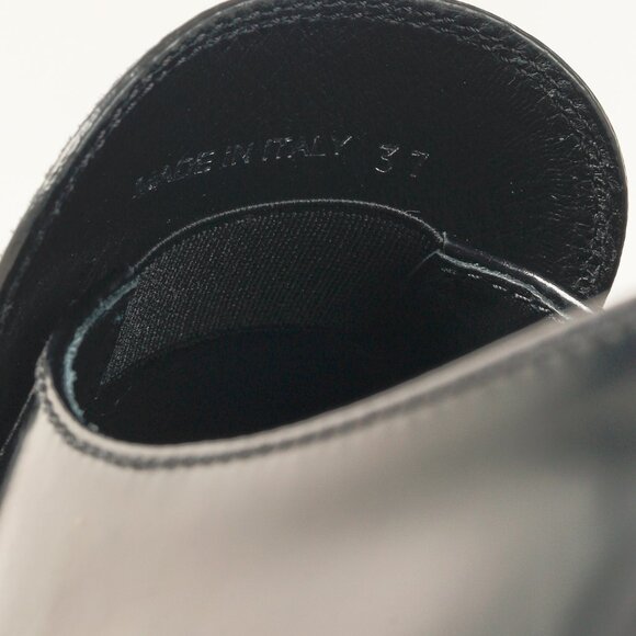 Prada Nero Spazzolato Leather Triangle Logo Loafers - Picture 12 of 12